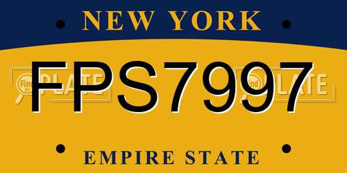 FPS7997 New York License Plate