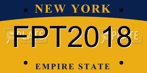 FPT2018 New York License Plate