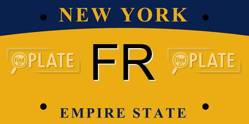 FR New York License Plate