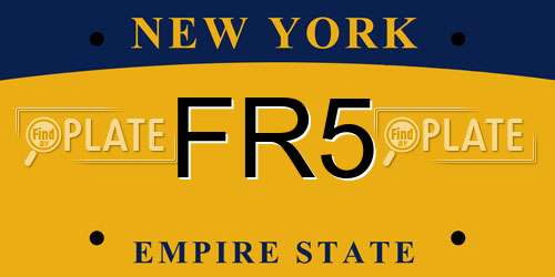 FR5 New York License Plate