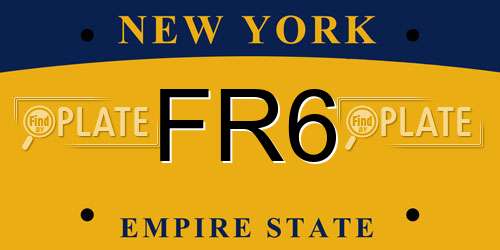FR6 New York License Plate