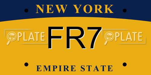 FR7 New York License Plate