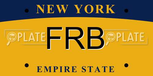 FRB New York License Plate