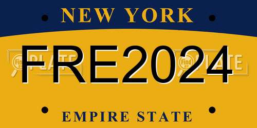 FRE2024 New York License Plate