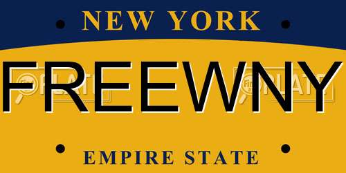 FREEWNY New York License Plate