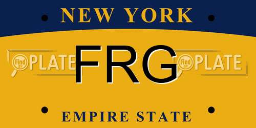 FRG New York License Plate