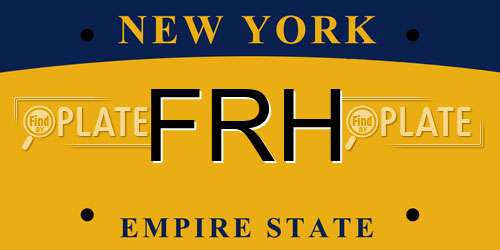 FRH New York License Plate