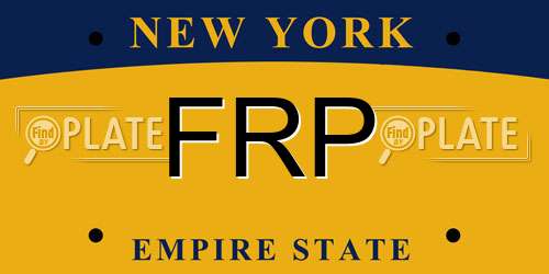 FRP New York License Plate