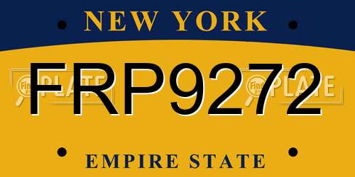 FRP9272 New York License Plate