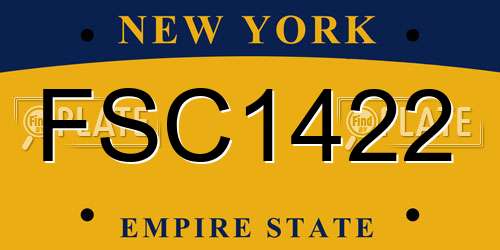 FSC1422 New York License Plate