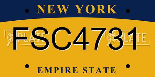FSC4731 New York License Plate