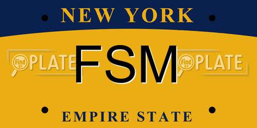 FSM New York License Plate