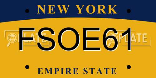 FSOE61 New York License Plate