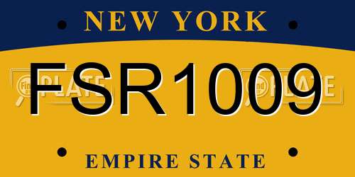 FSR1009 New York License Plate