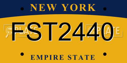 FST2440 New York License Plate