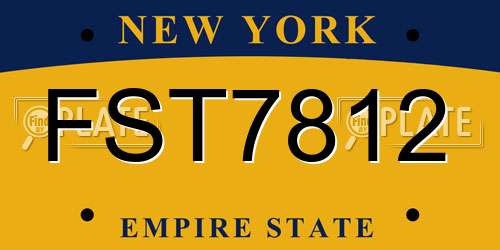 FST7812 New York License Plate