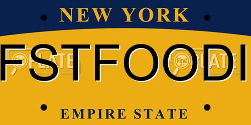 FSTFOODI New York License Plate