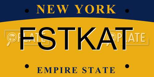 FSTKAT New York License Plate