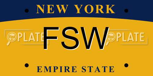 FSW New York License Plate