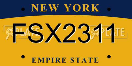 FSX2311 New York License Plate