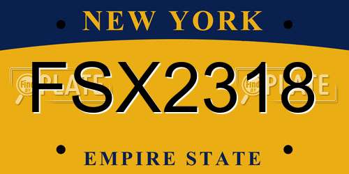 FSX2318 New York License Plate