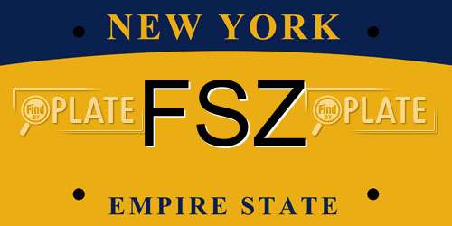 FSZ New York License Plate