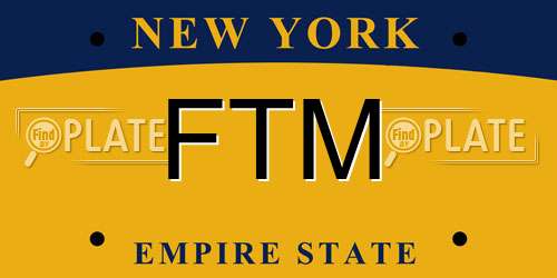 FTM New York License Plate