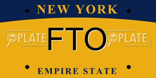 FTO New York License Plate
