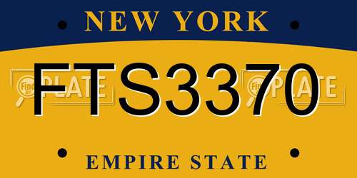 FTS3370 New York License Plate