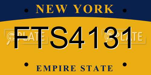 FTS4131 New York License Plate