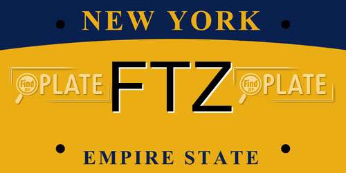 FTZ New York License Plate