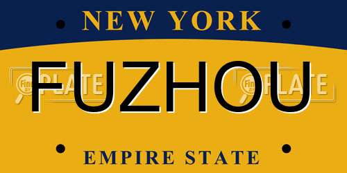 FUZHOU New York License Plate