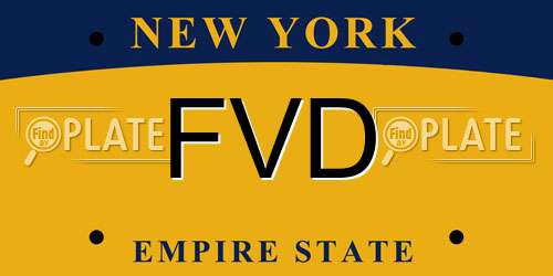 FVD New York License Plate