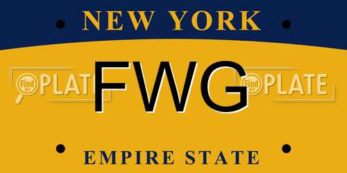 FWG New York License Plate