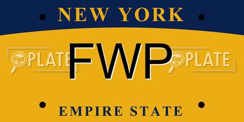 FWP New York License Plate