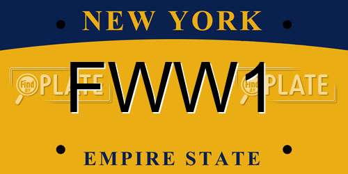 FWW1 New York License Plate