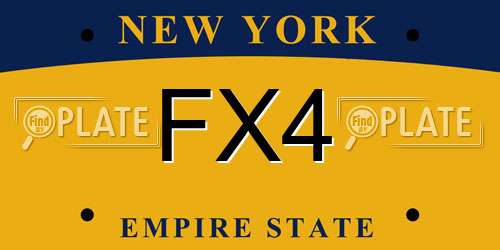 FX4 New York License Plate