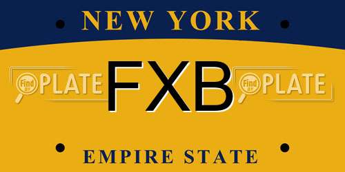 FXB New York License Plate