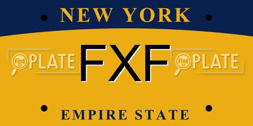 FXF New York License Plate