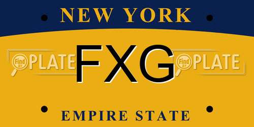 FXG New York License Plate