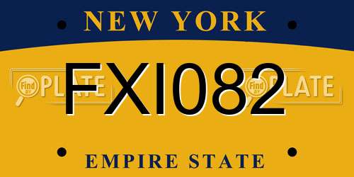 FXI082 New York License Plate