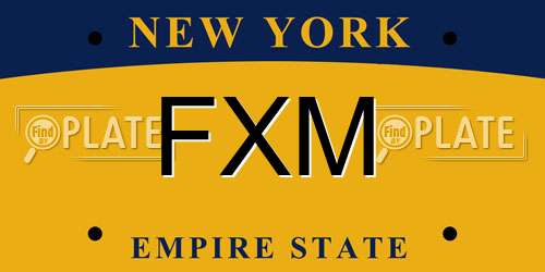 FXM New York License Plate