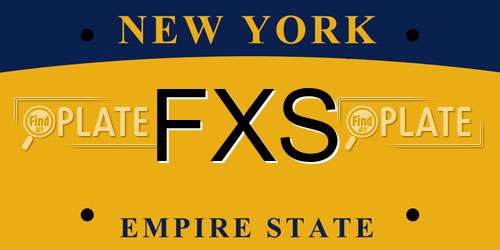 FXS New York License Plate