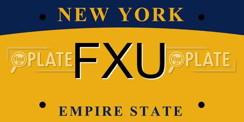 FXU New York License Plate