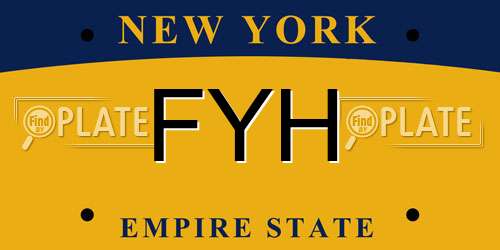 FYH New York License Plate