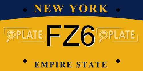 FZ6 New York License Plate