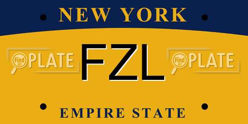 FZL New York License Plate