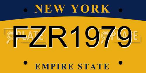 FZR1979 New York License Plate