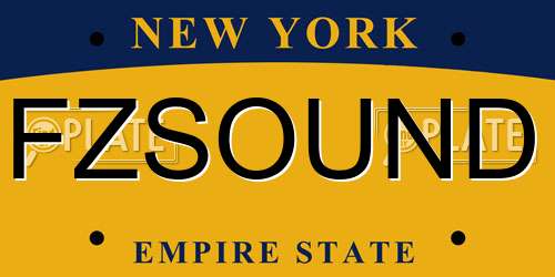 FZSOUND New York License Plate