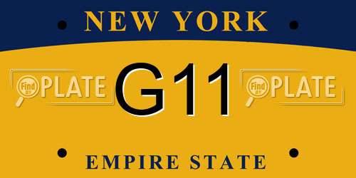 G11 New York License Plate